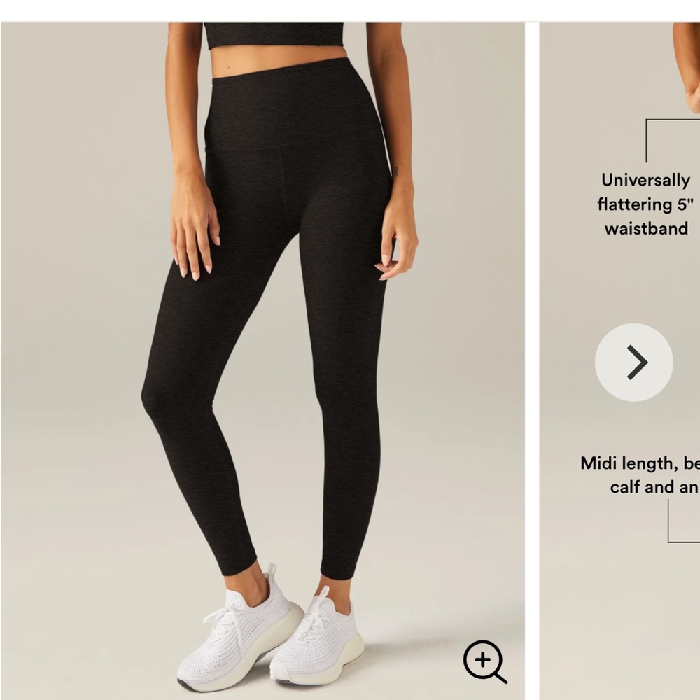 Beyond Yoga SpaceDye Caught in the Midi High Waisted Leggings in Darkest Night